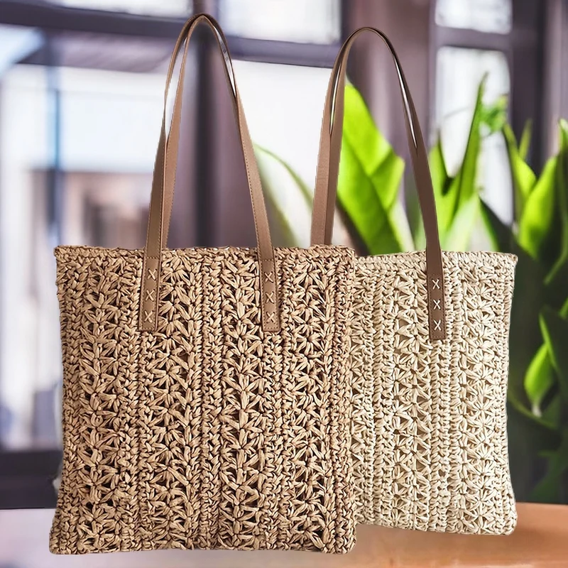 Handgefertigte Strandtasche im modernen Makramee-Stil Skanto