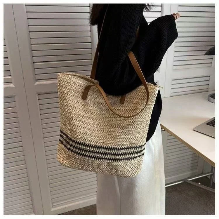 Übergroße Strandtasche aus gewebtem Material Skanto