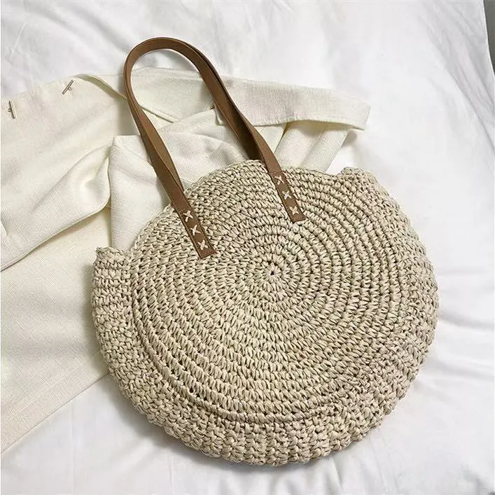 Runde Strohtasche Skanto