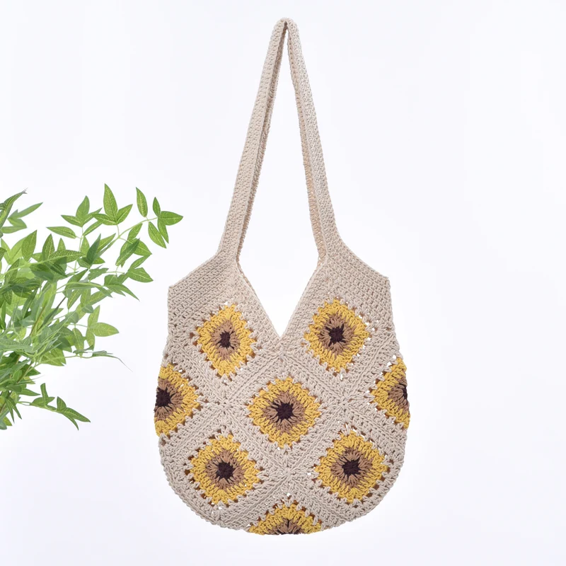 Handgemachte Makramee Shopper-Tasche Skanto