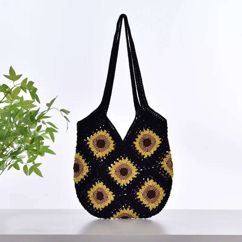 Handgemachte Makramee Shopper-Tasche Skanto