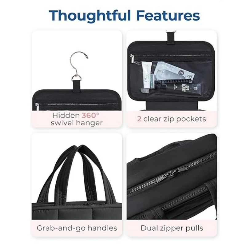Gepolsterte Kosmetik-Organizer-Tasche mit praktischem Aufhängesystem Skanto
