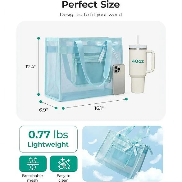 Transparente Einkaufstasche mit eleganten Details Skanto