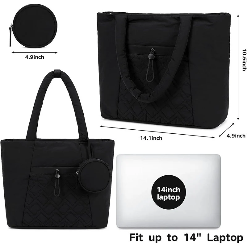 Gepolsterte Alltags-Handtasche mit abnehmbarer Kosmetiktasche Skanto