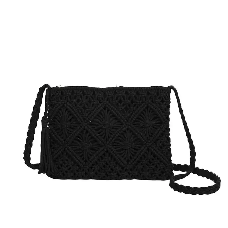 Makramee-Schultertasche mit künstlerischem Knotendesign Skanto