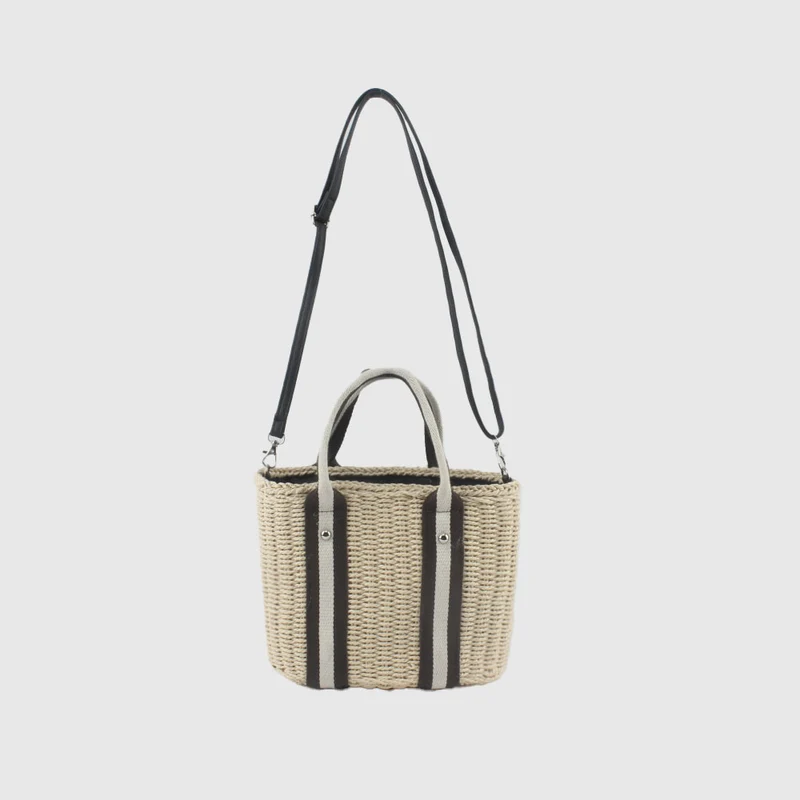 Moderne Handtasche im Korbflecht-Design Skanto