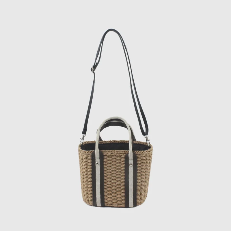 Moderne Handtasche im Korbflecht-Design Skanto