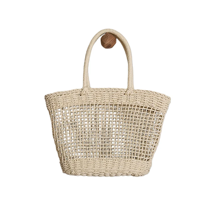 Korbtasche aus Naturraffia mit stabilen Griffen Skanto