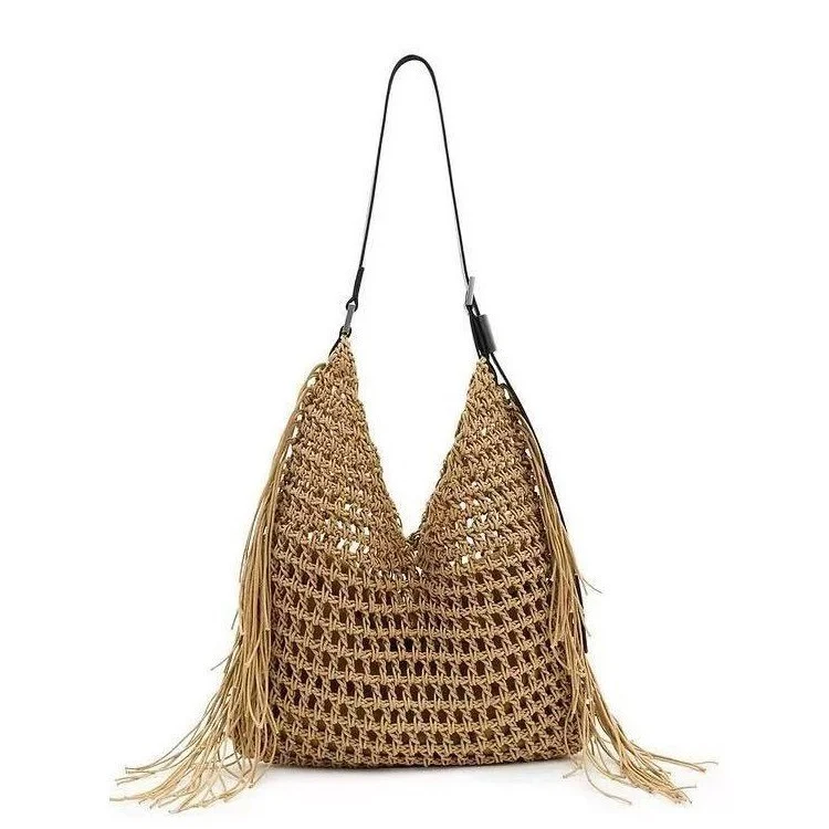 Leichte Makramee-Schultertasche Skanto