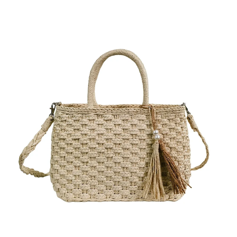 Gewebte Handtasche mit Kordelzug Skanto