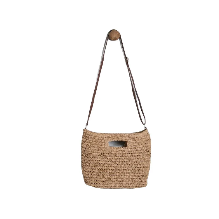 Handtasche aus Naturbaumwolle mit Ledergriffen Skanto