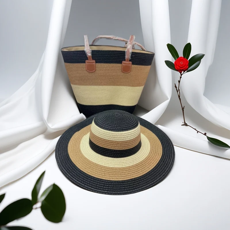 Strandtasche mit bunten Streifen Skanto