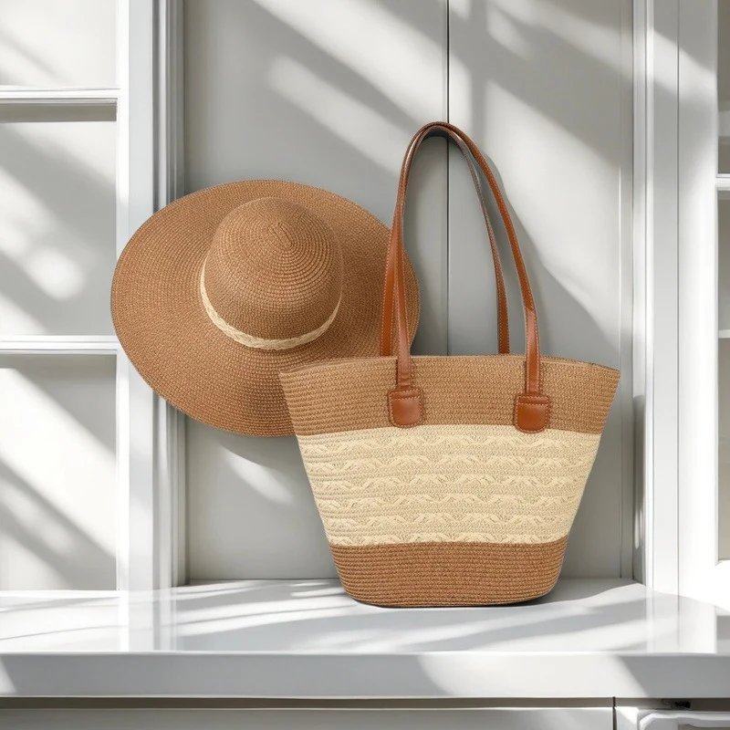 Strandtasche mit bunten Streifen Skanto