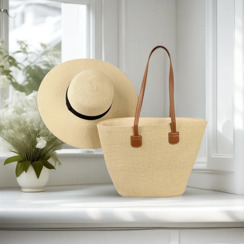 Strandtasche mit bunten Streifen Skanto