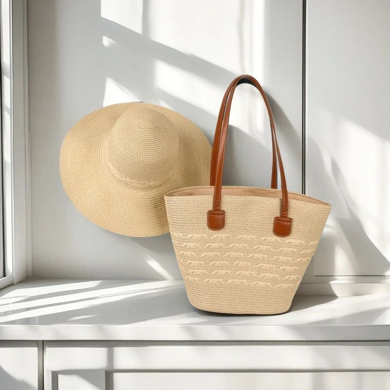 Strandtasche mit bunten Streifen Skanto