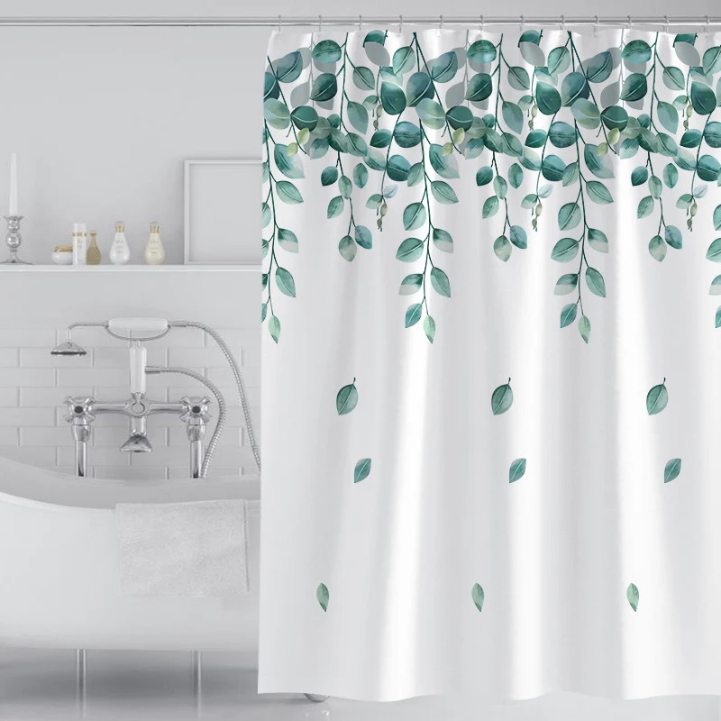 Duschvorhang mit botanischem Motiv für Damen Skanto