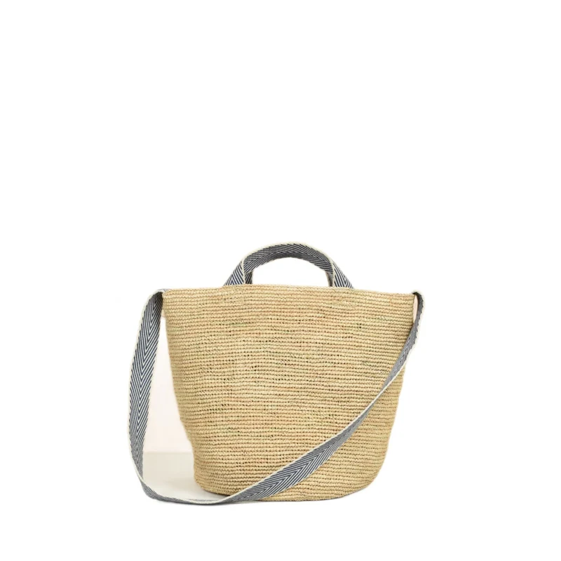 Moderne Strohtasche mit verstellbarem Schultergurt Skanto