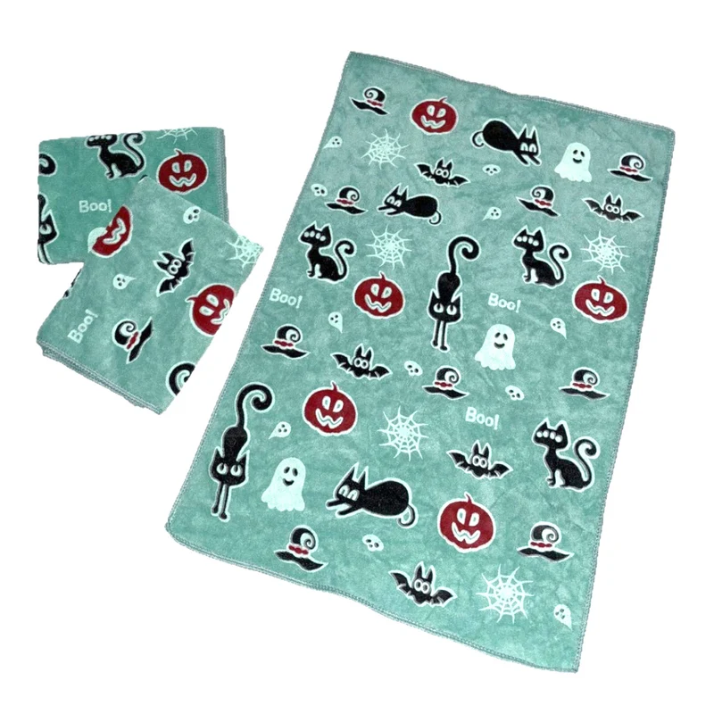 Frottierhandtuch-Set mit verspieltem Halloween-Motiv Skanto