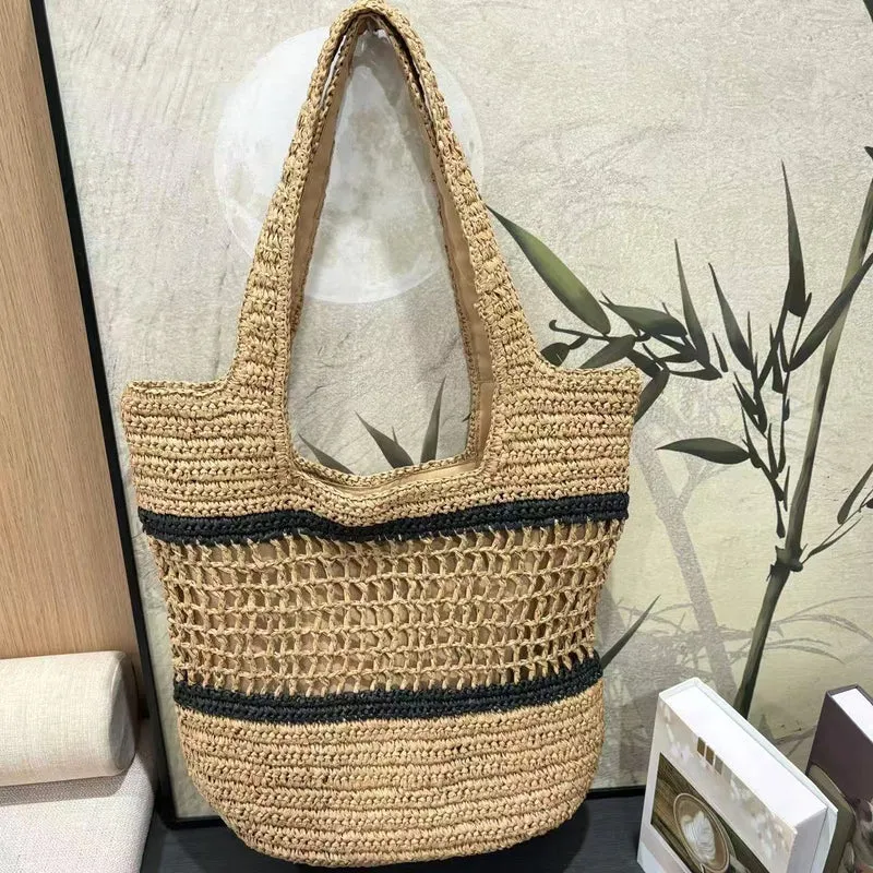 Handtasche aus gewebtem Naturmaterial mit eleganter Textur Skanto