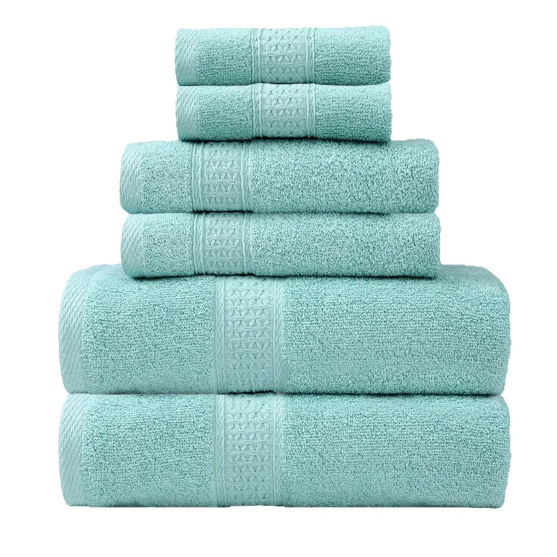 Frottierhandtuch-Set mit eleganter Bordüre