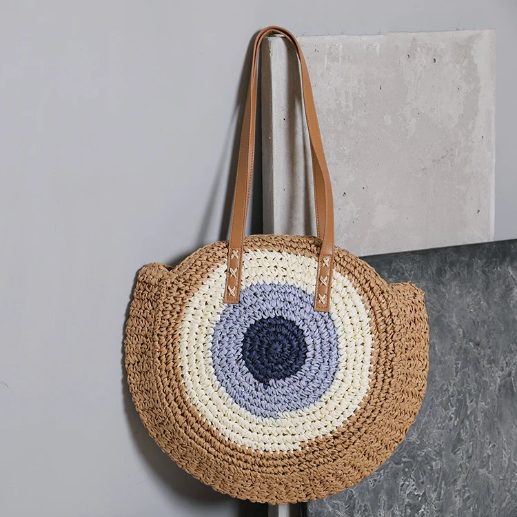 Runde Korbtasche mit modernem Design Skanto
