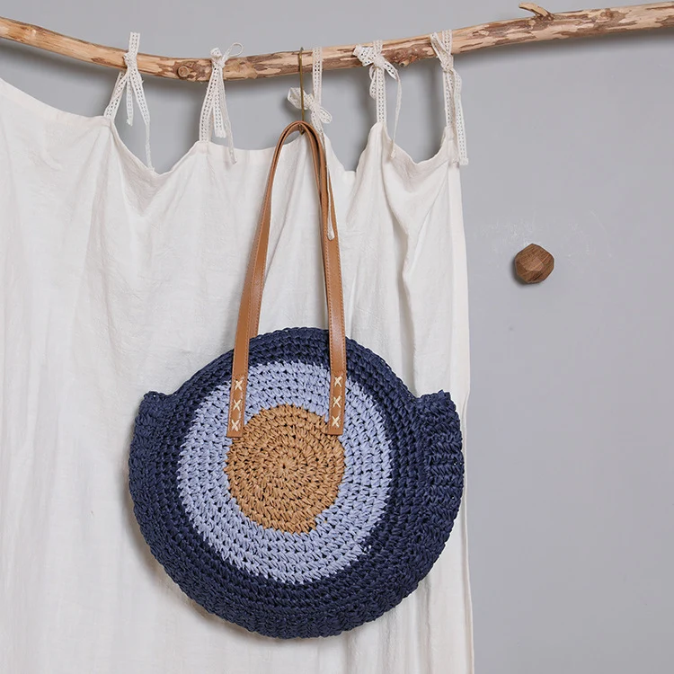 Runde Korbtasche mit modernem Design Skanto