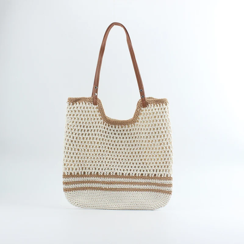 Handgemachte Designer-Strandtasche mit stabilen Ledergriffen Skanto