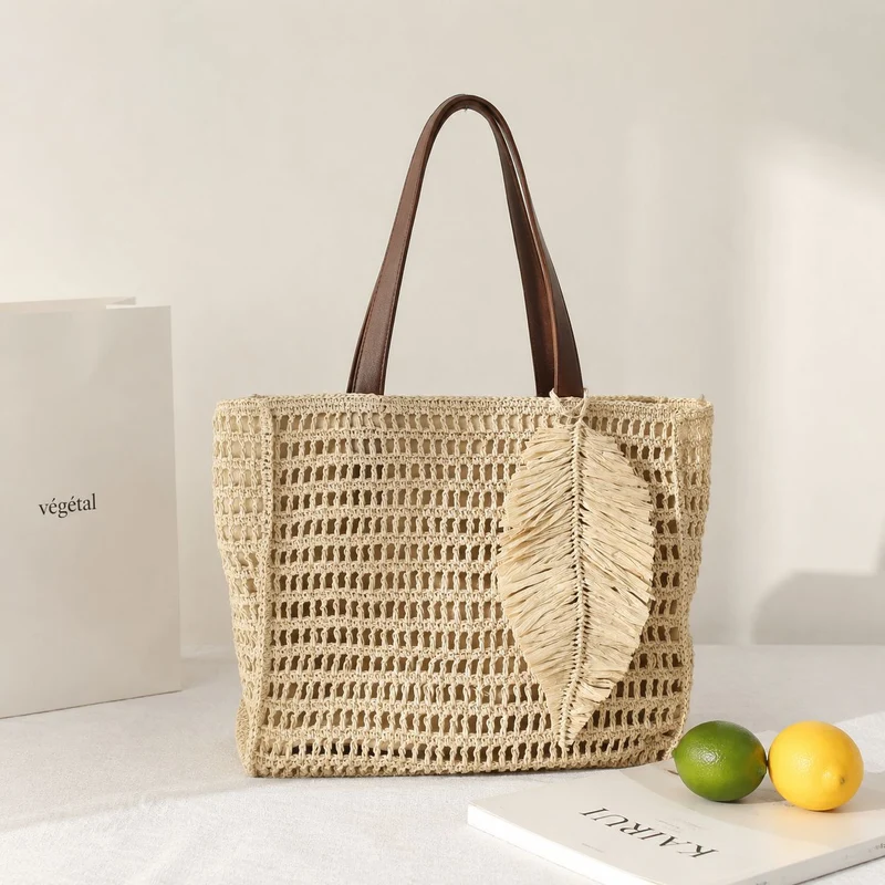 Handgefertigte Strandtasche aus Naturmaterialien Skanto