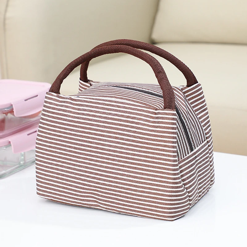 Isolierte Lunchtasche mit elegantem Streifenmuster Skanto