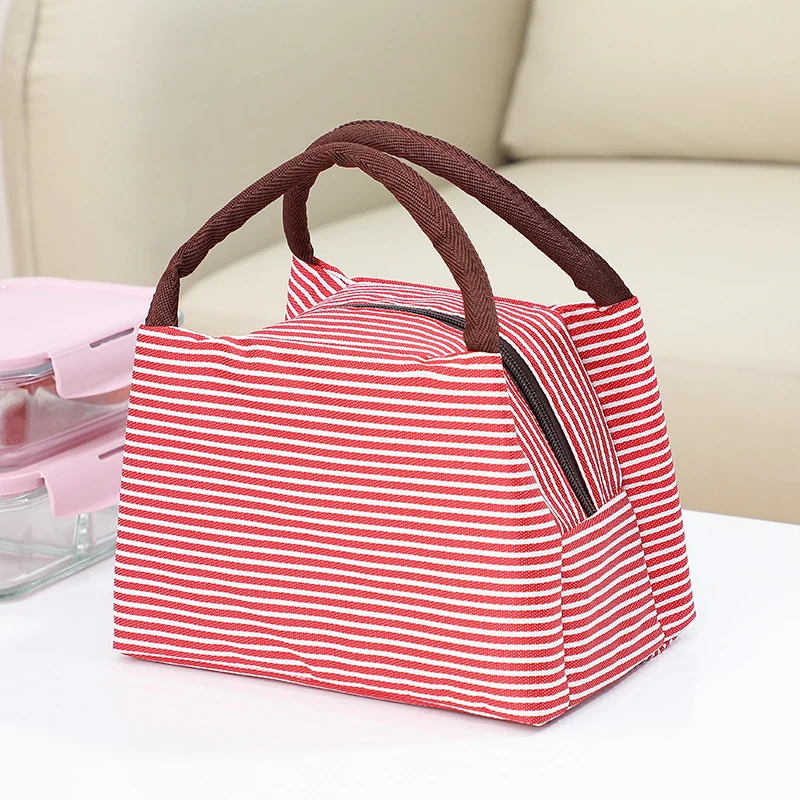 Isolierte Lunchtasche mit elegantem Streifenmuster Skanto
