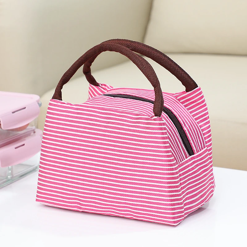 Isolierte Lunchtasche mit elegantem Streifenmuster Skanto