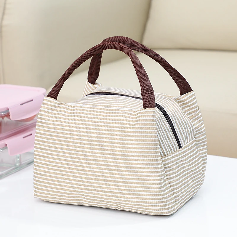 Isolierte Lunchtasche mit elegantem Streifenmuster Skanto