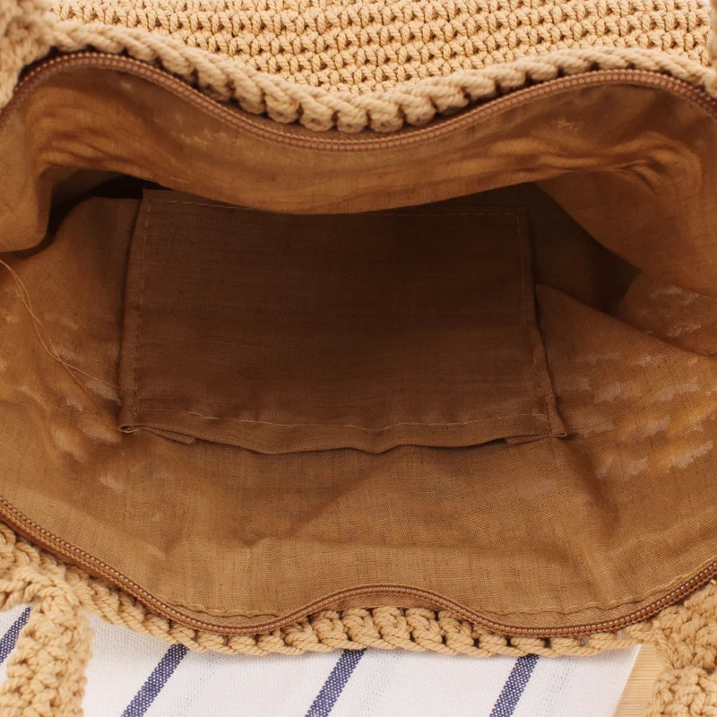 Netztasche aus handgeknüpften Naturmaterialien Skanto