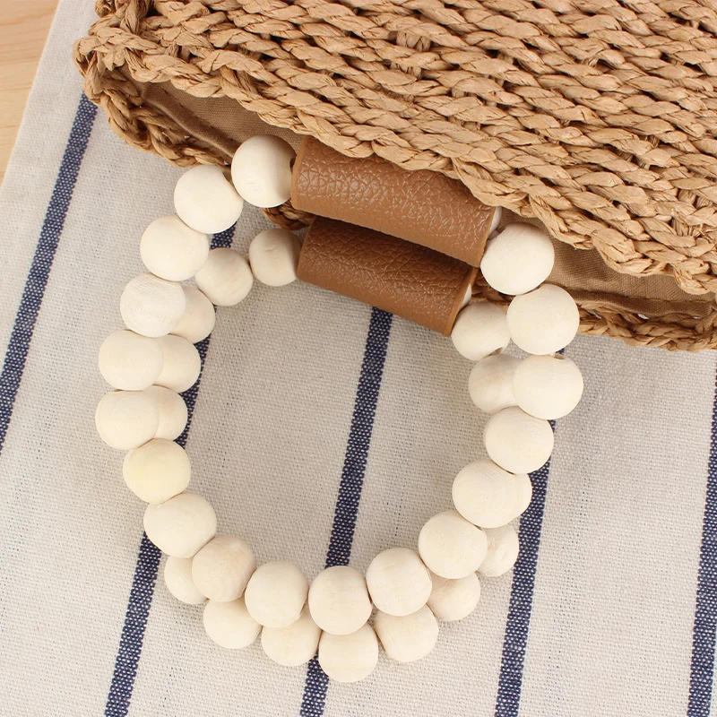 Trendige Handtasche mit Holzperlengriff Skanto