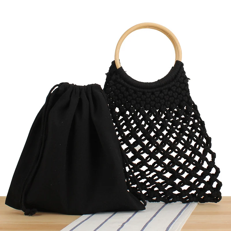 Moderne Makramee-Handtasche mit Innentasche Skanto