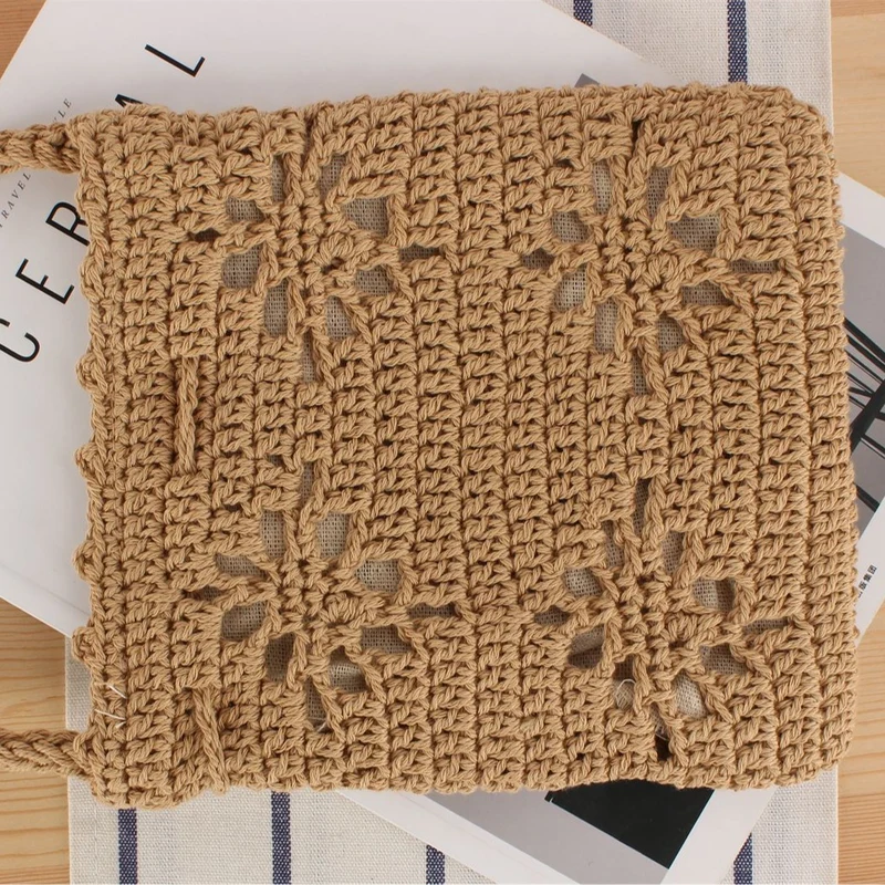 Handgeknüpfte Umhängetasche mit Blumenmuster Skanto