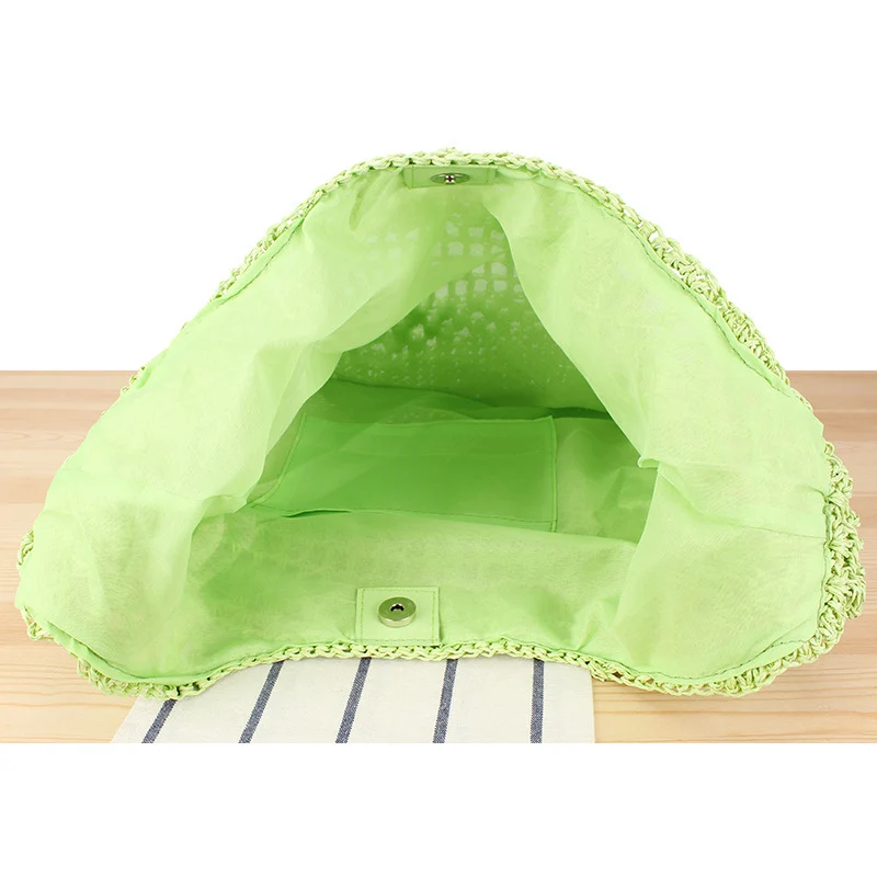 Handtasche mit floraler Applikation aus Naturmaterial Skanto