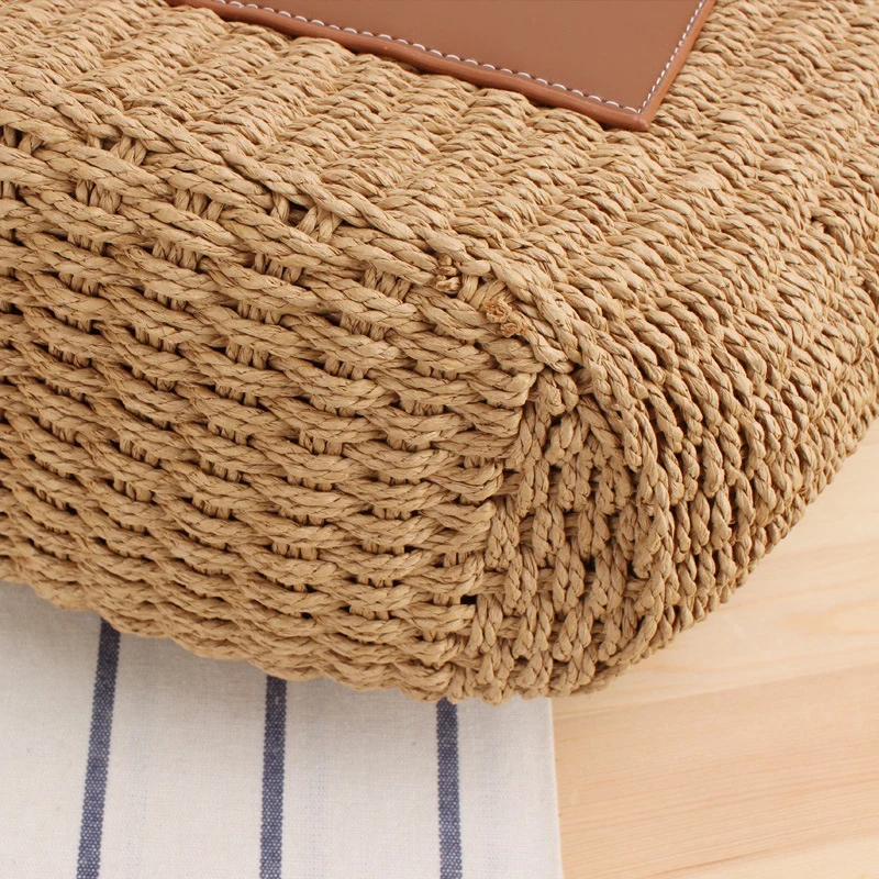 Gewebte Tragetasche mit eleganter Leder-Rückseite Skanto
