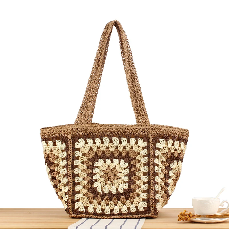 Makramee-Tote Bag mit geometrischem Muster Skanto