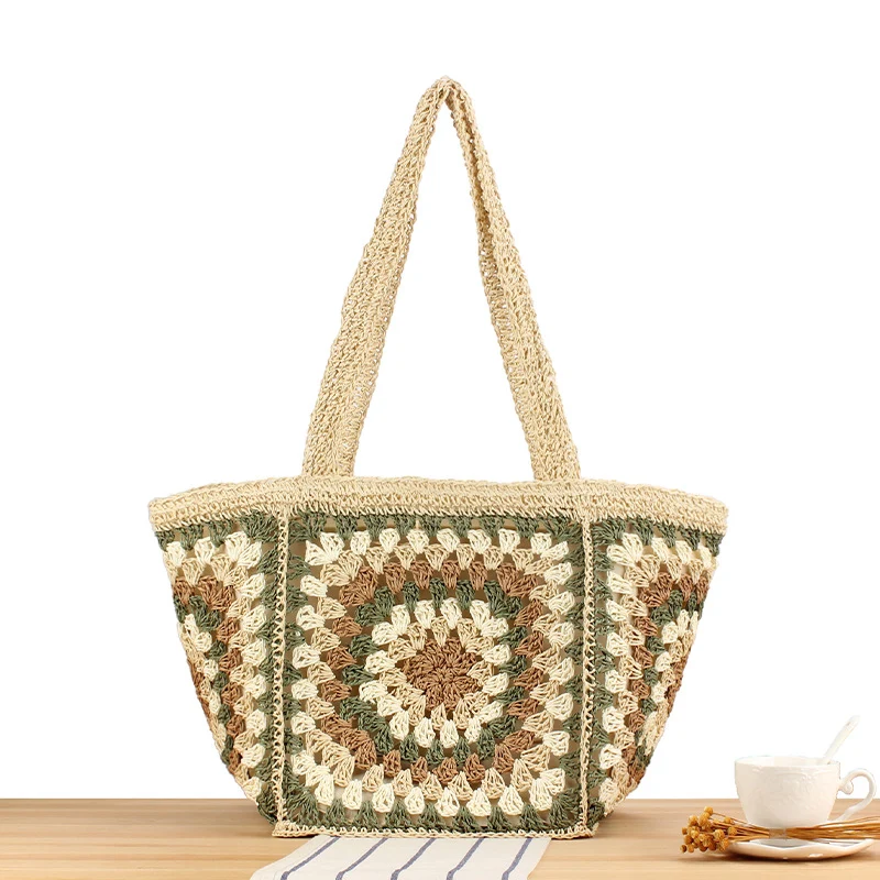 Makramee-Tote Bag mit geometrischem Muster Skanto