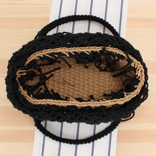 Handgeknüpfte Tragetasche mit elegantem Netzdesign Skanto