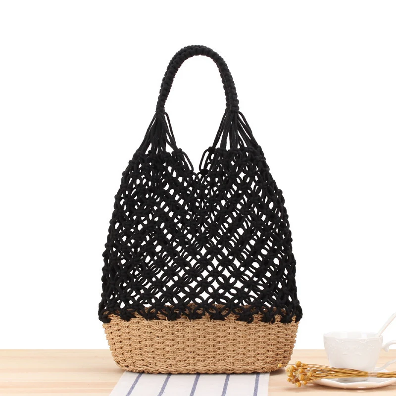 Handgeknüpfte Tragetasche mit elegantem Netzdesign Skanto