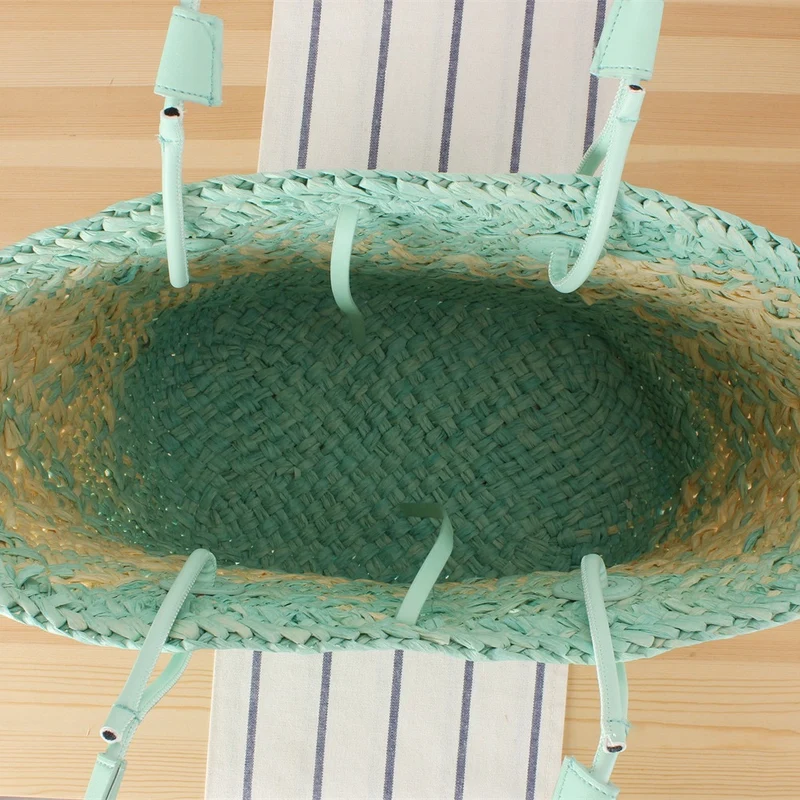 Geflochtene Strandtasche mit elegantem Farbverlauf Skanto