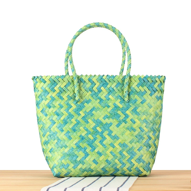 Geflochtene Tragetasche und Strandtasche Skanto