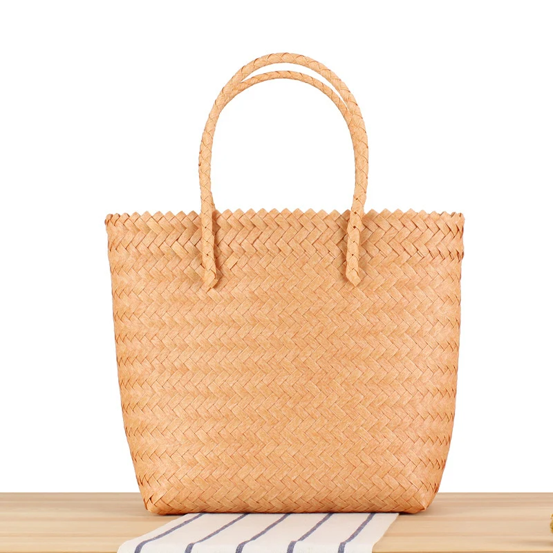 Geflochtene Tragetasche und Strandtasche Skanto