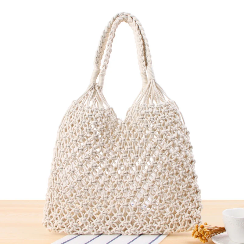 Handtasche aus robustem handgeknüpftem Netzmaterial Skanto