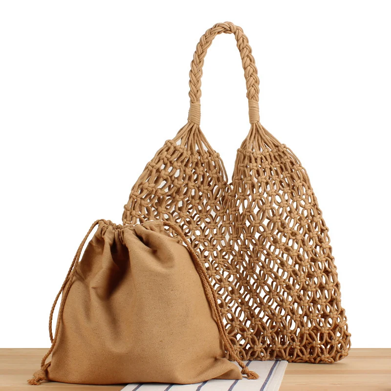 Handtasche aus robustem handgeknüpftem Netzmaterial Skanto