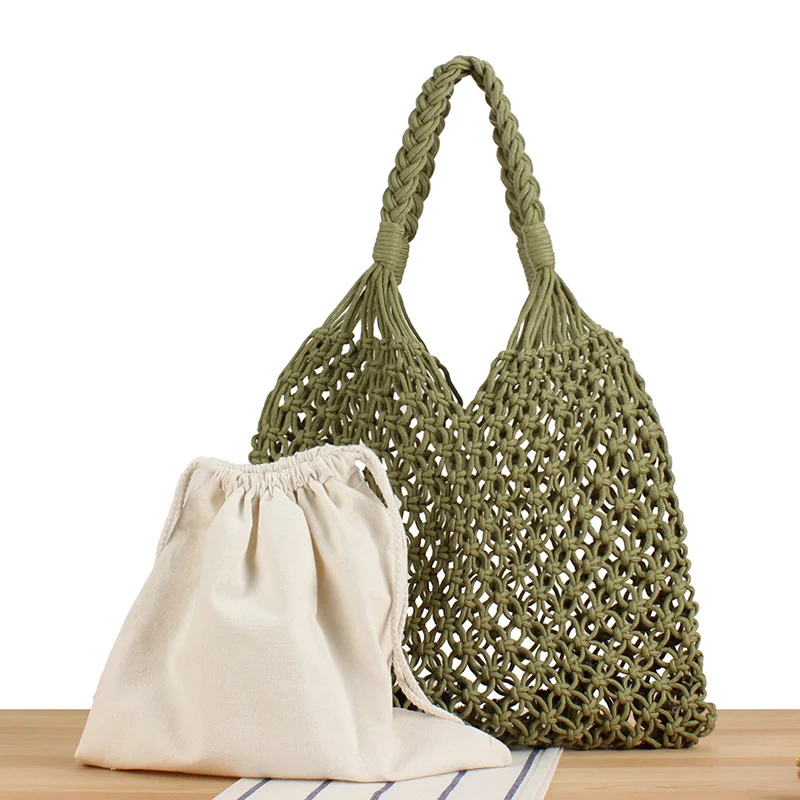 Handtasche aus robustem handgeknüpftem Netzmaterial Skanto