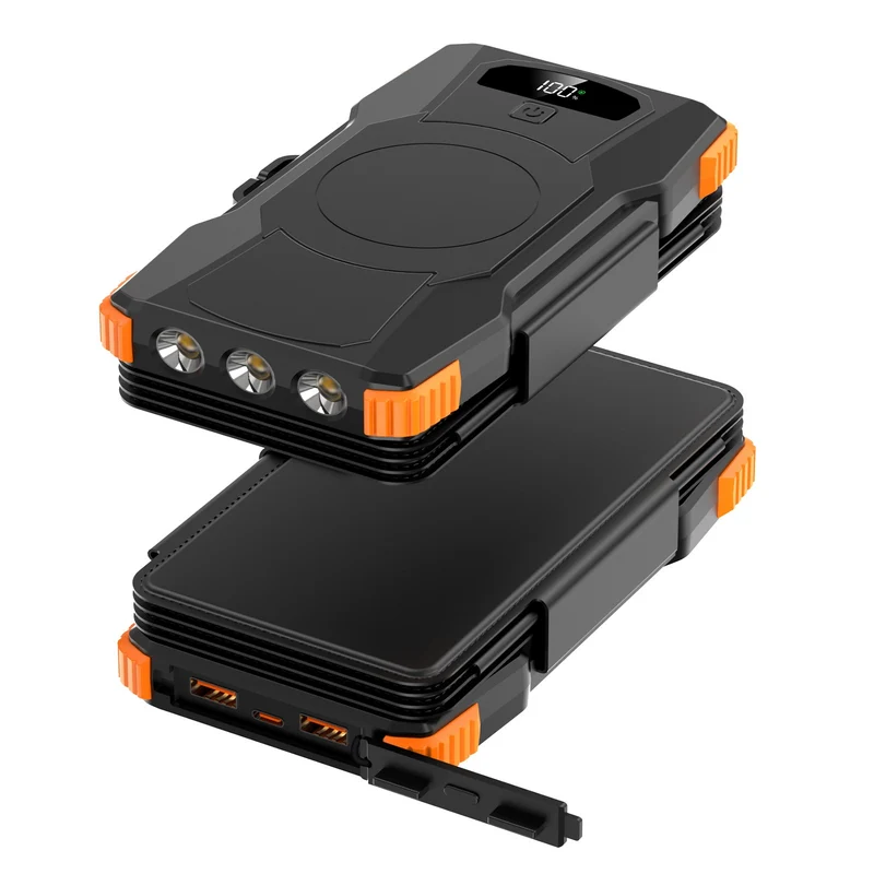 Powerbank mit Solarladung und LED-Leuchten Skanto