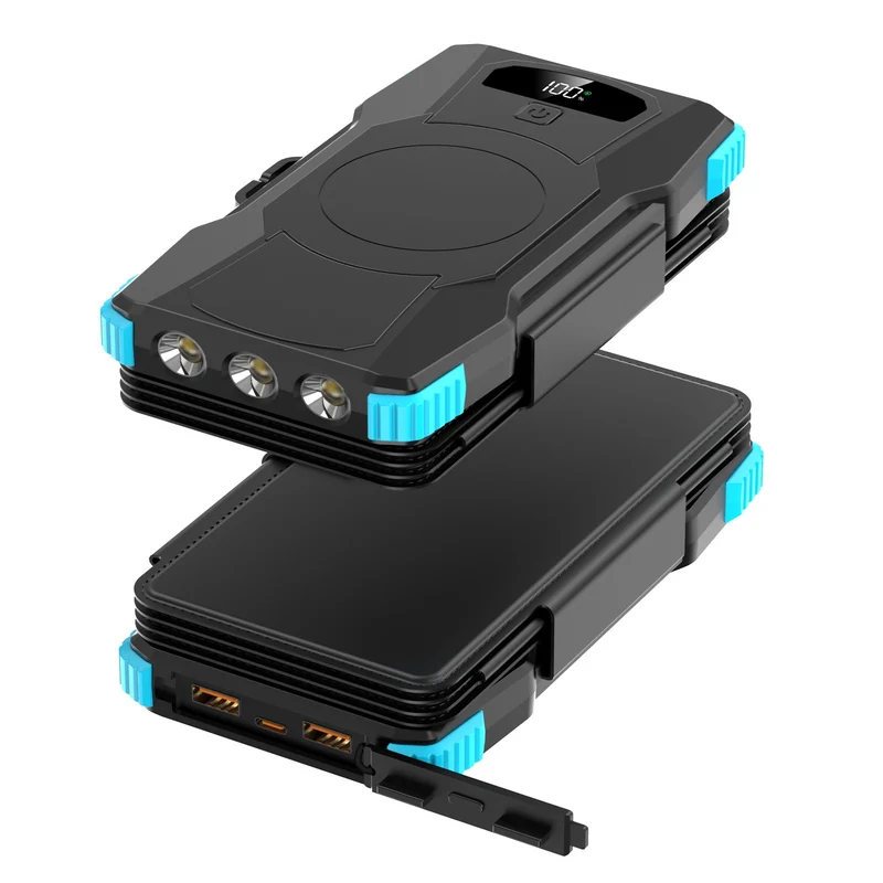 Powerbank mit Solarladung und LED-Leuchten Skanto